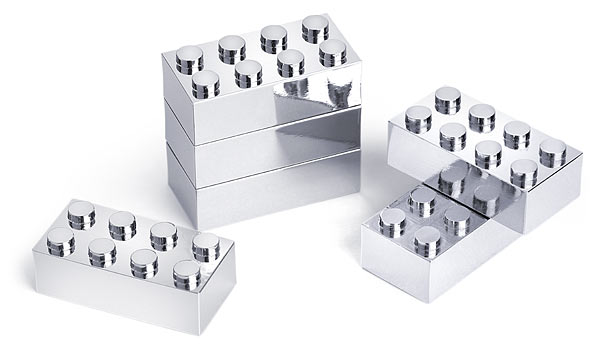 SILVER EXECUTIVE BUILDING BRICK SET