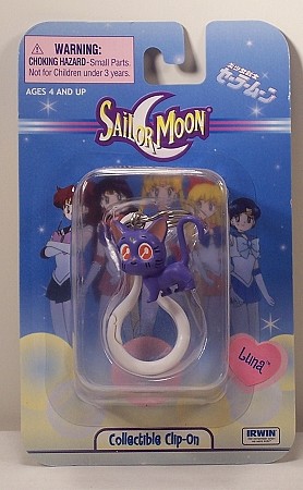 SAILOR MOON COLLECTIBLE CLIP-ON LUNA FIGURE