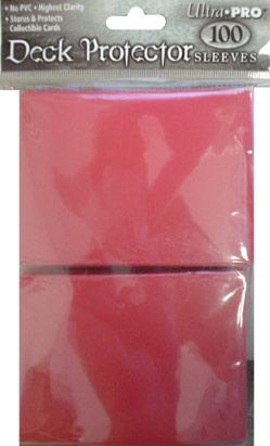 ULTRA PRO DECK PROTECTOR STANDARD SIZED 100 SLEEVES: RED