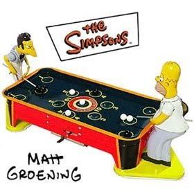 SIMPSONS MOES TAVERN TIN POOL GAME