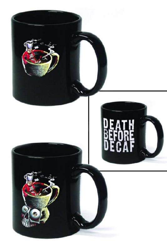 DEATH BEFORE DECAF TOO MUCH COFFEE MAN ANIMATED MUG