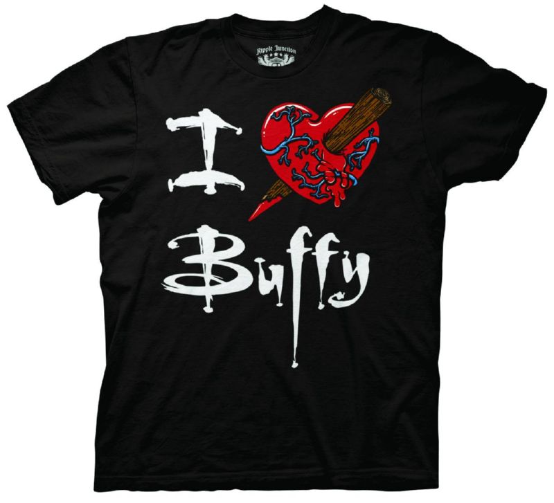 BTVS I HEART BUFFY BLK T-SHIRT MED