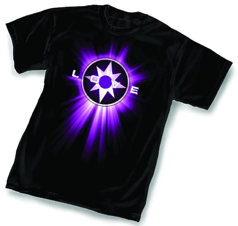 VIOLET LANTERN SYMBOL LOVE T-SHIRT LG