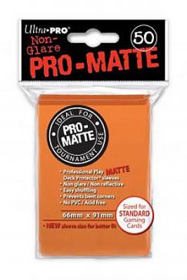 ULTRA PRO NON GLARE PRO-MATTE ORANGE STANDARD SLEEVES