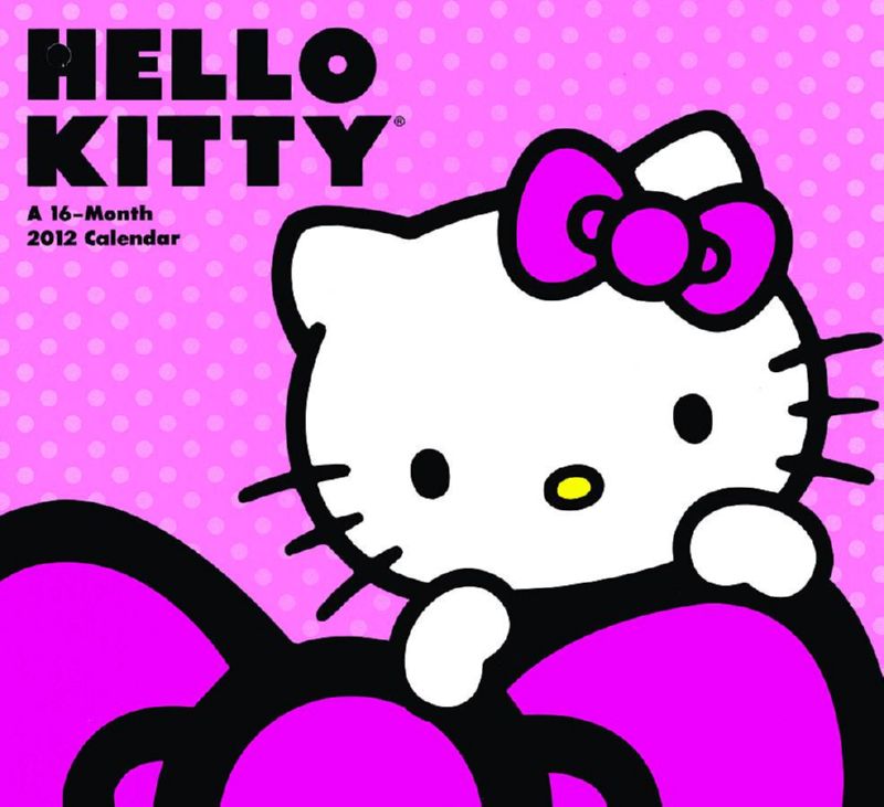 HELLO KITTY HELLO 2012 16 MONTH WALL CALENDAR