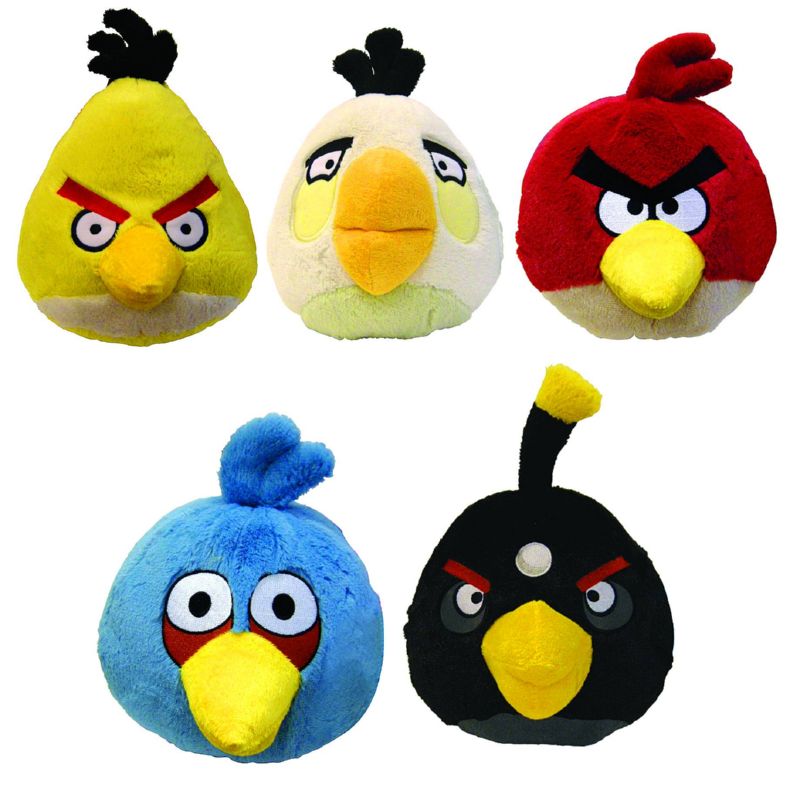 ANGRY BIRDS 5-IN PLUSH W/SOUND: RED BIRD