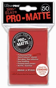 ULTRA PRO NON GLARE PRO-MATTE RED STANDARD SLEEVES