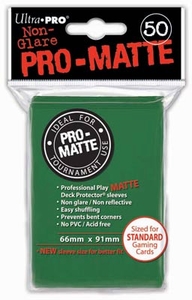 ULTRA PRO NON GLARE PRO-MATTE GREEN STANDARD SLEEVES