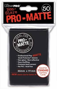 ULTRA PRO NON GLARE PRO-MATTE BLACK STANDARD SLEEVES