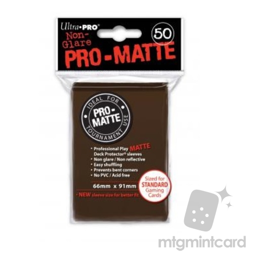 ULTRA PRO NON GLARE PRO-MATTE BROWN STANDARD SLEEVES