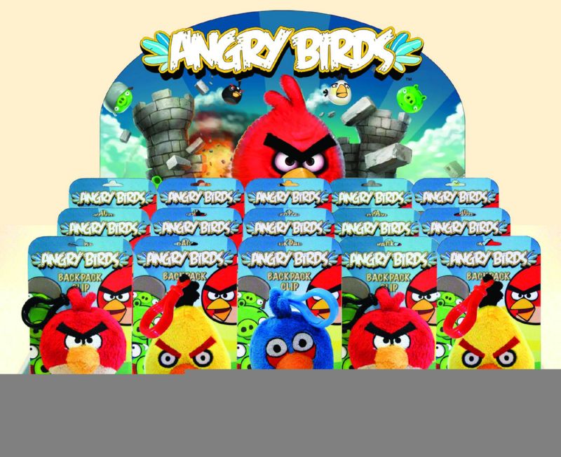 ANGRY BIRDS BACKPACK CLIP-ONS - RED BIRD