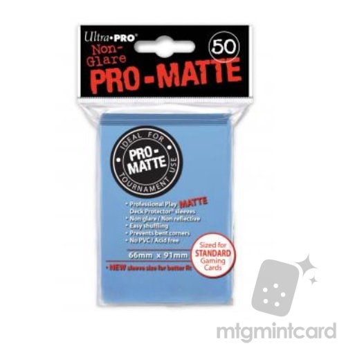 ULTRA PRO NON GLARE PRO-MATTE LIGHT BLUE STANDARD SLEEVES