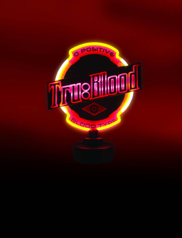 TRUE BLOOD TRU BLOOD BEVERAGE LABEL NEON SIGN