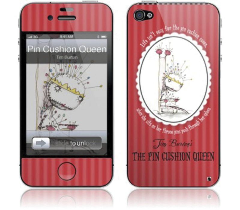GELASKINS IPHONE 4 TIM BURTON PIN CUSHION QUEEN