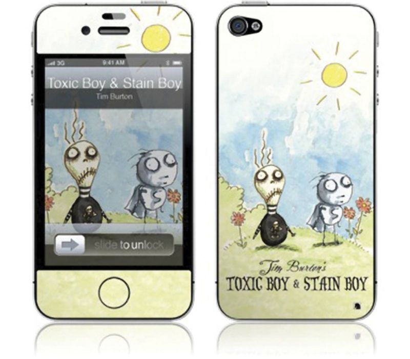 GELASKINS IPHONE 4 TIM BURTON TOXIC BOY AND STAIN BOY