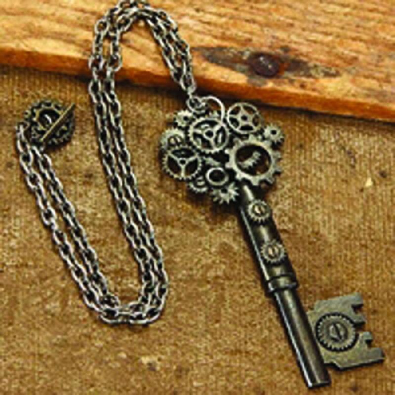 STEAMPUNK LARGE KEY NECKLACE