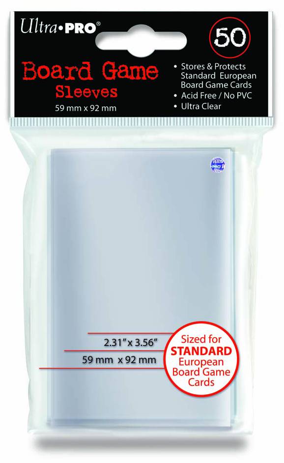 UP 50 CT BOARD GAME SLEEVES SINGLE PACK