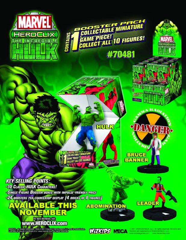MARVEL HEROCLIX INCREDIBLE HULK BOOSTER