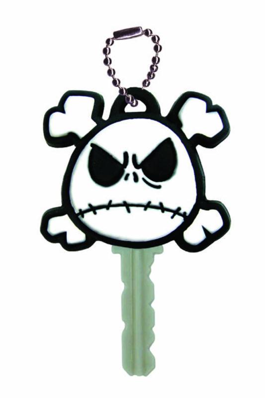 NBX JACK HEAD W/ CROSS BONES LASER CUT KEYHOLDER KEYRING