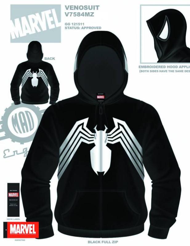 VENOM VENOSUIT COSTUME HOODIE XL