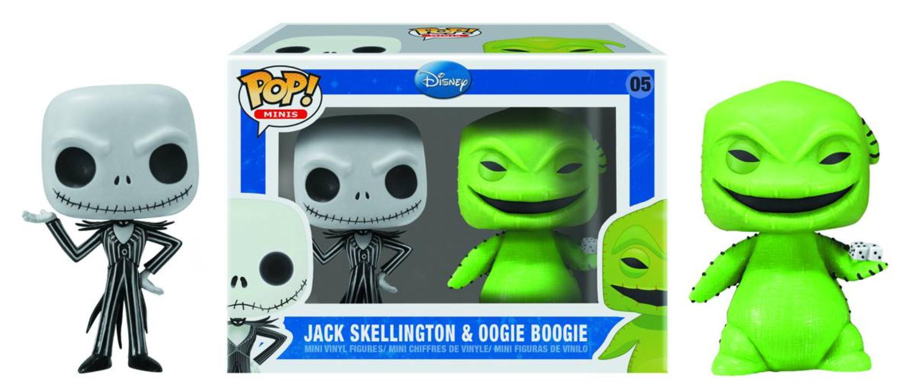 MINI POP FIGURES JACK SKELLINGTON AND OOGIE BOOGIE