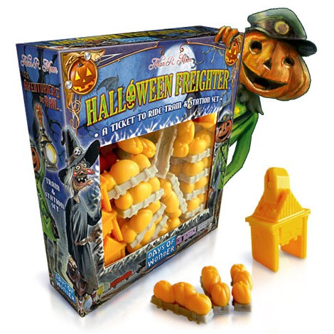 TICKET TO RIDE: HALLOWEEN FREIGHTER TRAIN & STATION SET