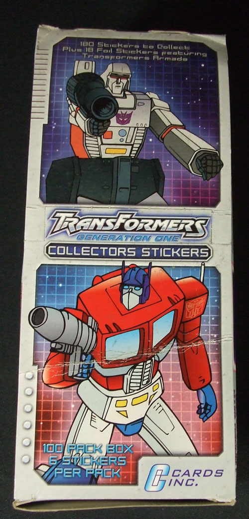 Transformers Generation 1 Stickers Cards Inc.