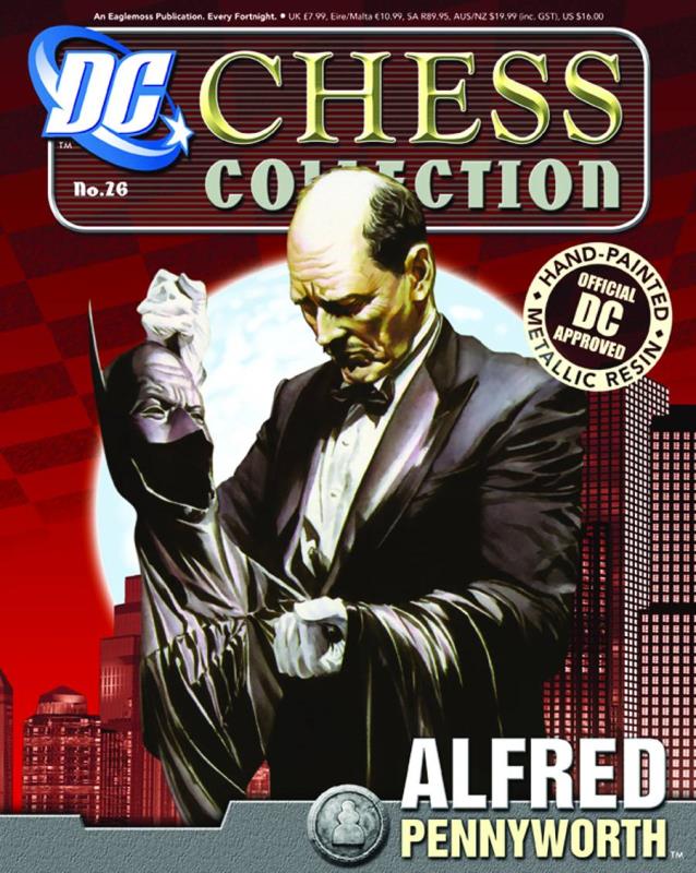 DC SUPERHERO CHESS FIG COLL MAG #26 ALFRED PENNYWORTH WHITE PAWN