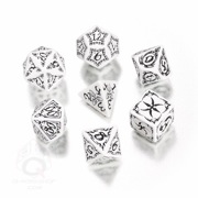 WHITE & BLACK TRIBAL DICE SET
