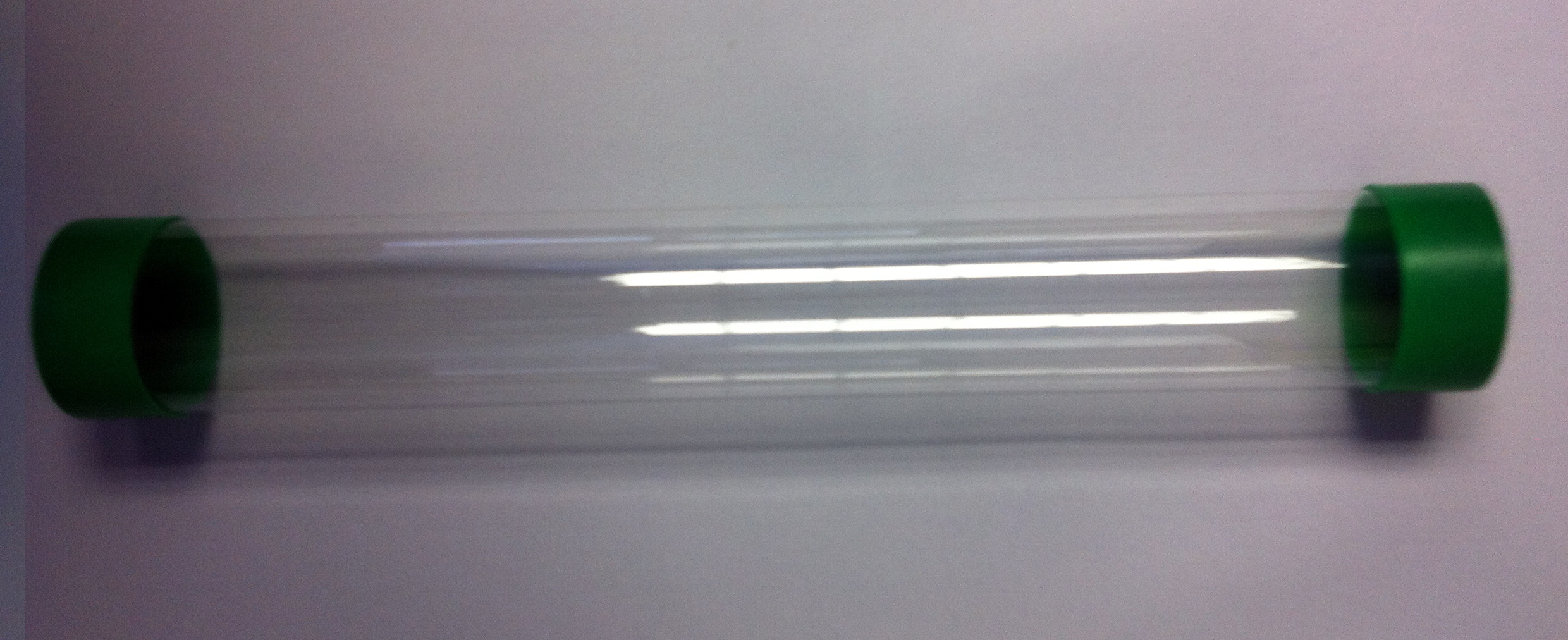 Clear w/ Green Playmat Storage Tubes