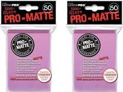 ULTRA PRO NON GLARE PRO-MATTE PINK STANDARD SLEEVES