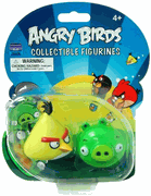 ANGRY BIRDS COLLECTIBLE FIGURINES YELLOW BIRD GREEN PIG