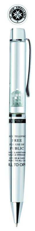 DOCTOR WHO CHROME TARDIS FLOATING PEN