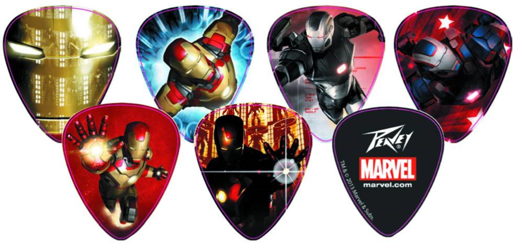 IRON MAN 3 CHARACTER GUITAR PICK PACK