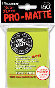 ULTRA PRO NON GLARE PRO-MATTE YELLOW STANDARD SLEEVES