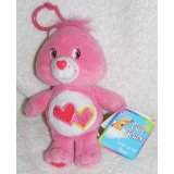 Care Bears 5" Plush Love A Lot Bear Clip On Doll Carry Along Bear