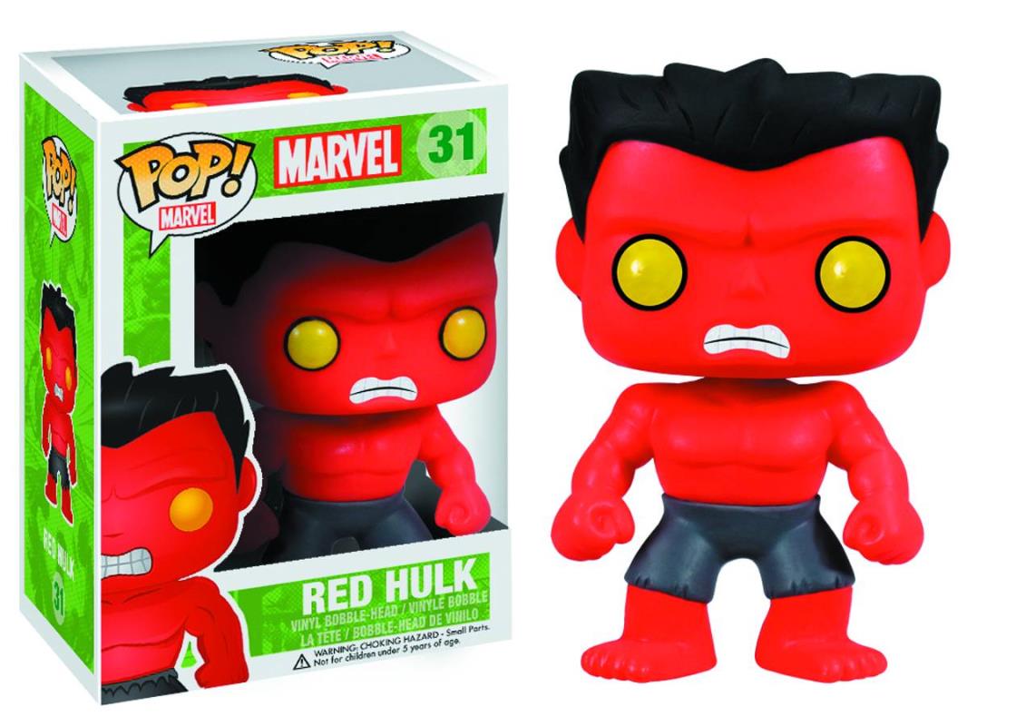 POP MARVEL RED HULK VINYL FIGURE