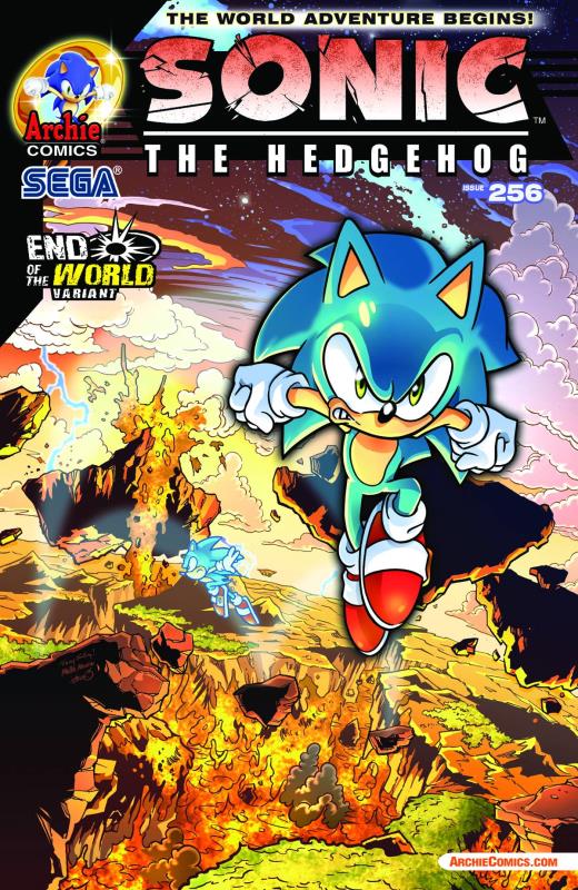 SONIC THE HEDGEHOG #256 END O/T WORLD VARIANT CVR