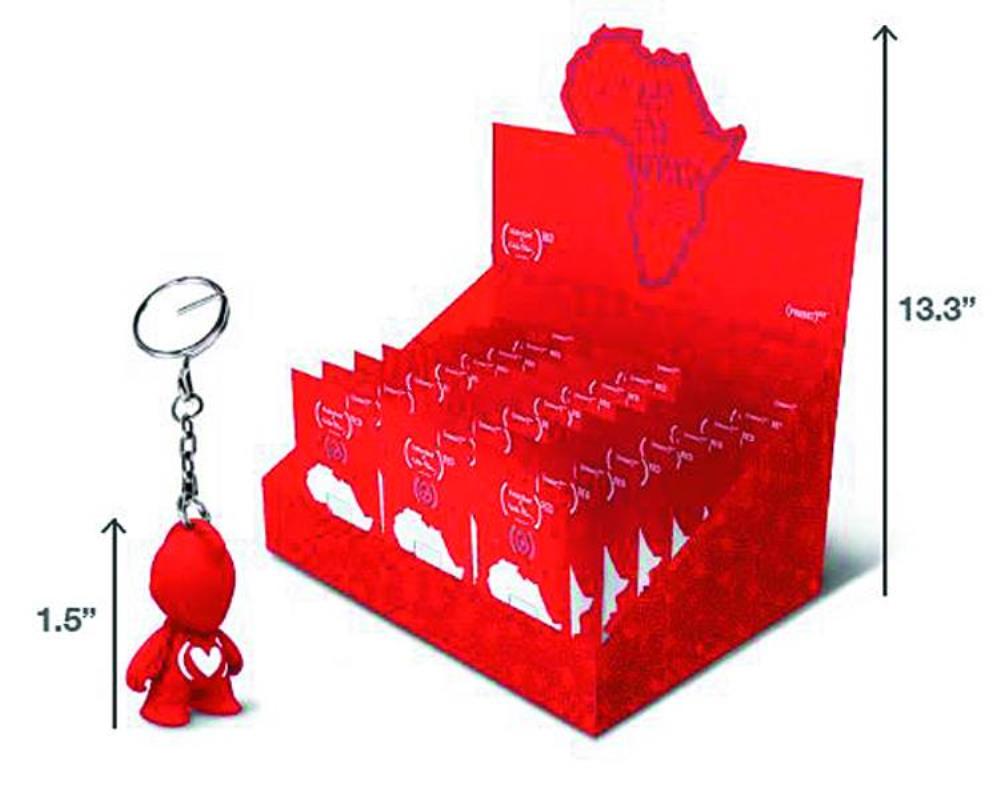 KIDROBOT RED KEYCHAIN