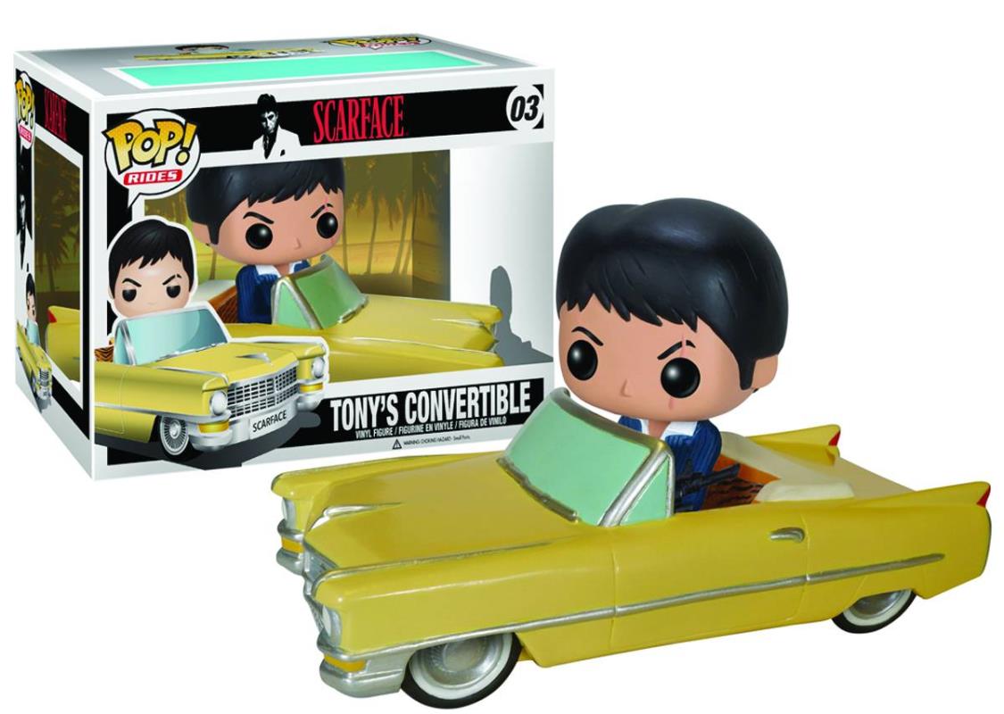 POP RIDES SCARFACE CAR W/TONY VINYL FIGURE  POP RIDES SCARFACE CAR W/TONY VINYL FIGURE
