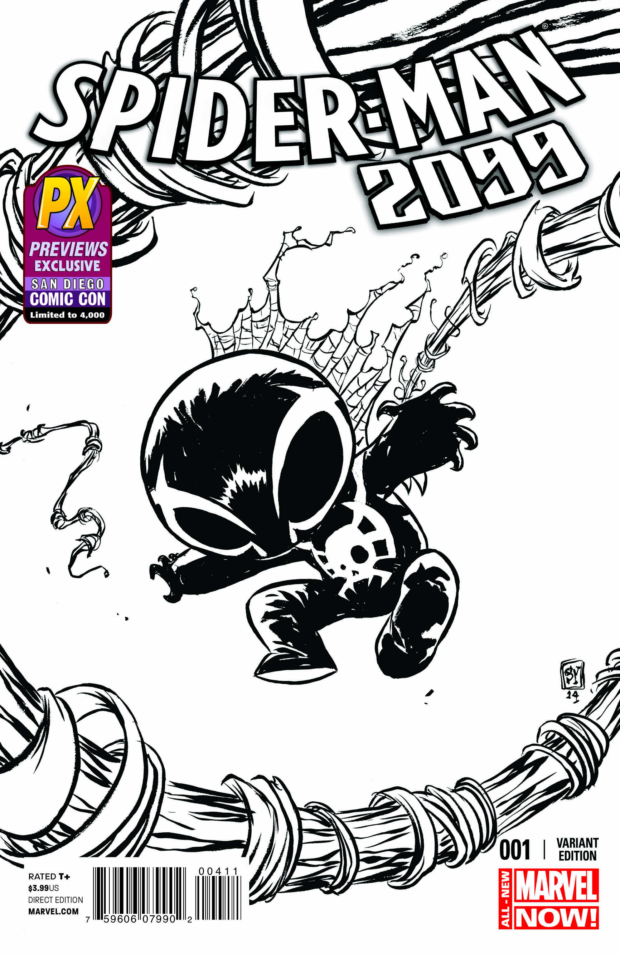 SPIDER-MAN 2099 #1 B&W SDCC EXCLUSIVE VARIANT