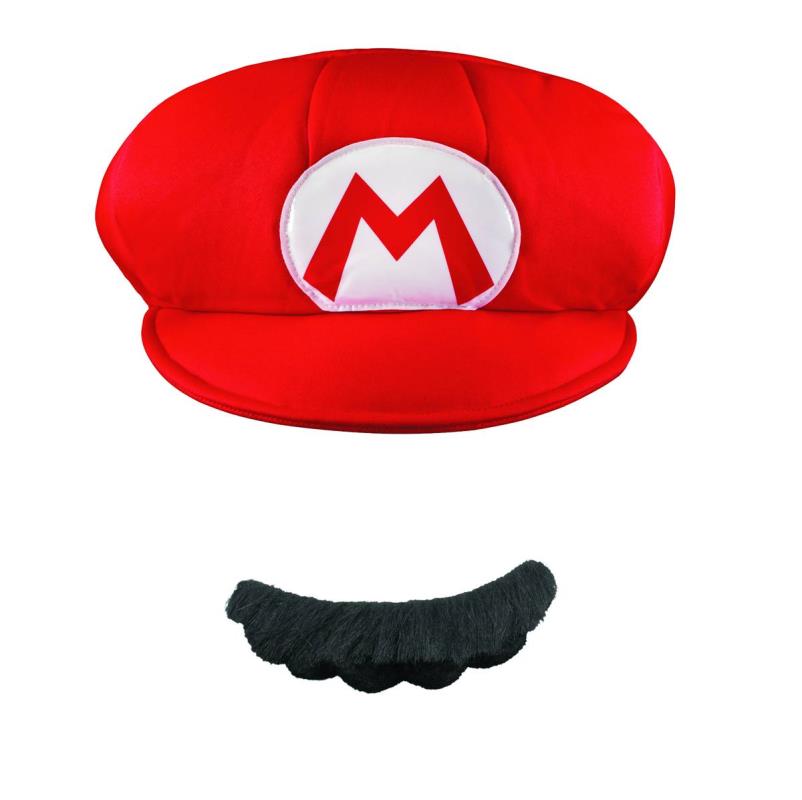 SUPER MARIO BROS MARIO ADULT HAT & MUSTACHE