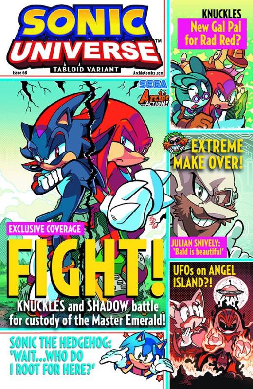 SONIC UNIVERSE #68 TABLOID VARIANT CVR (NOTE PRICE)