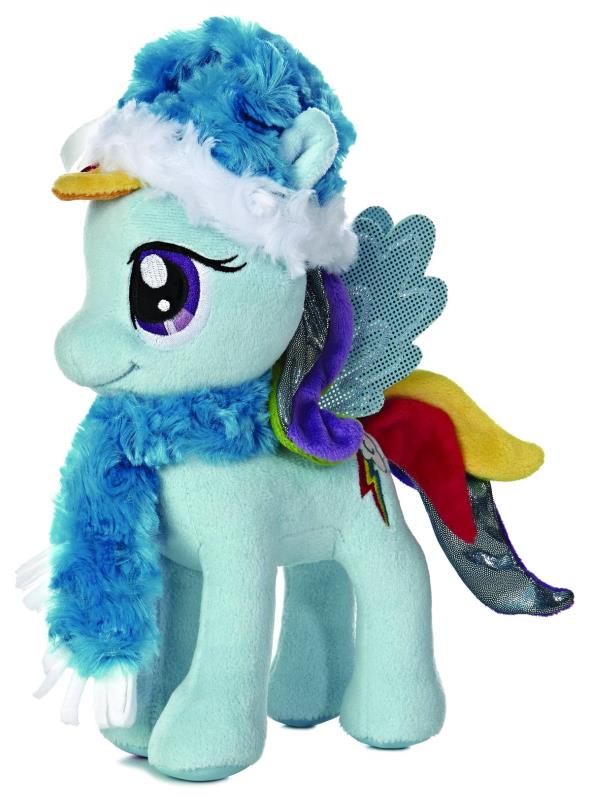 AURORA MLP RAINBOW DASH FUZZY HAT & SCARF 10IN PLUSH