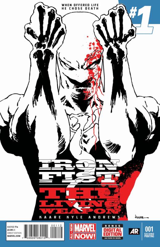 IRON FIST LIVING WEAPON #1 2ND PTG ANDREWS VARIANT ANMN (PP #112