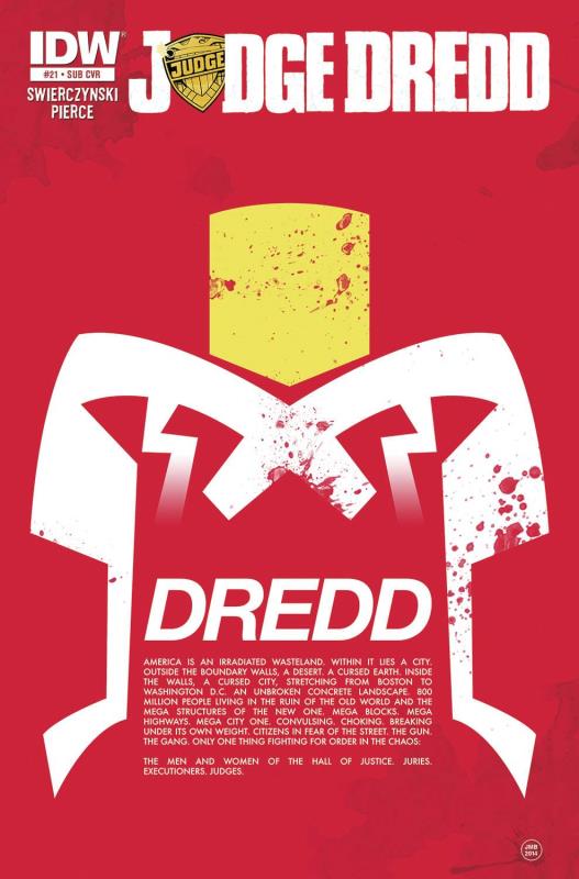 JUDGE DREDD #21 SUBSCRIPTION VARIANT