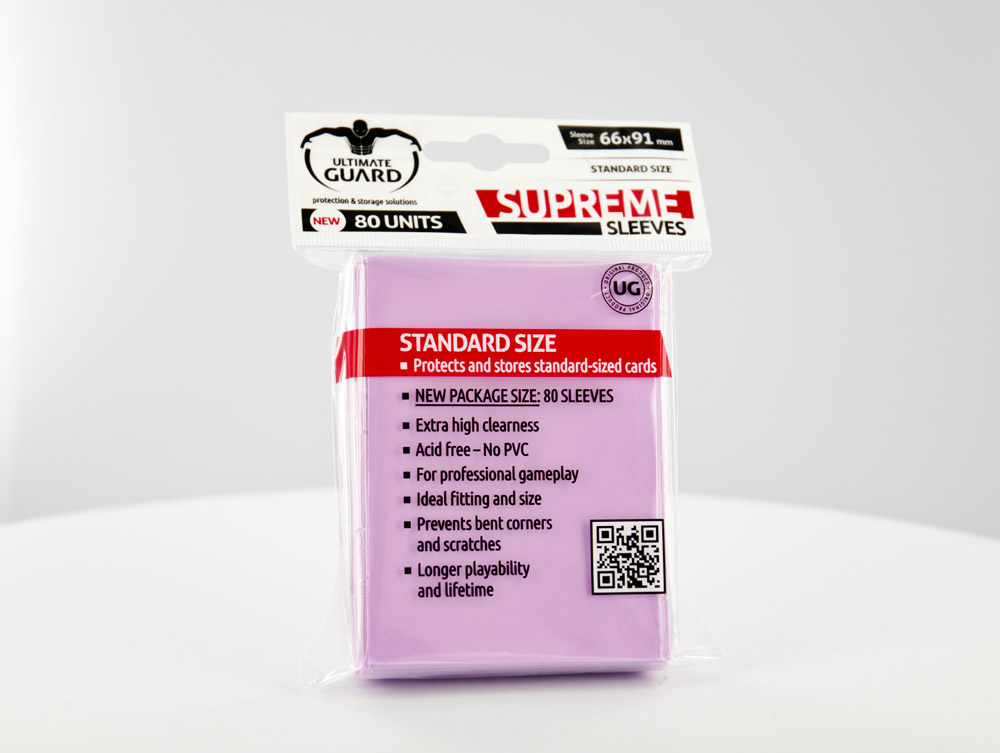 ULTIMATE GUARD SUPREME SLEEVES PINK STANDARD SIZE
