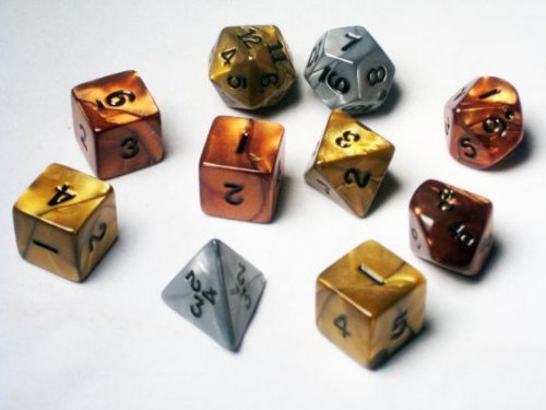 KAPLOW OLYMPIC POLYHERAL ASSORTED 10-DICE SET
