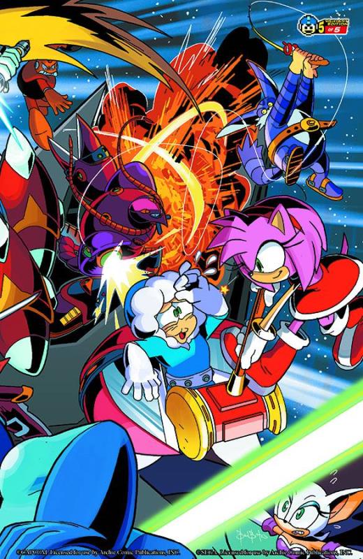 MEGA MAN #50 EPIC CONNECTING POSTER PT 4 VARIANT CVR