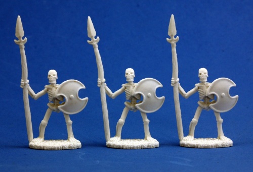BONES MINIATURES SKELETAL SPEARMEN (3)